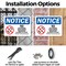 Signmission No Cell Phones Bags Purses In Court, 10 in W x Rectangle, Plastic OS-2PACK-NS-P-710-L-16033 - alternate 8